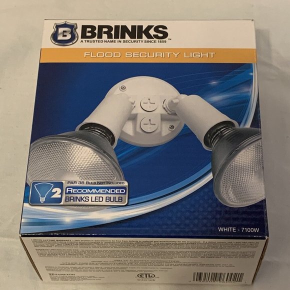 Brinks 7100W 2 Head Flood Security Light Hardware Included, Hardwired Lights - Picture 2 of 6